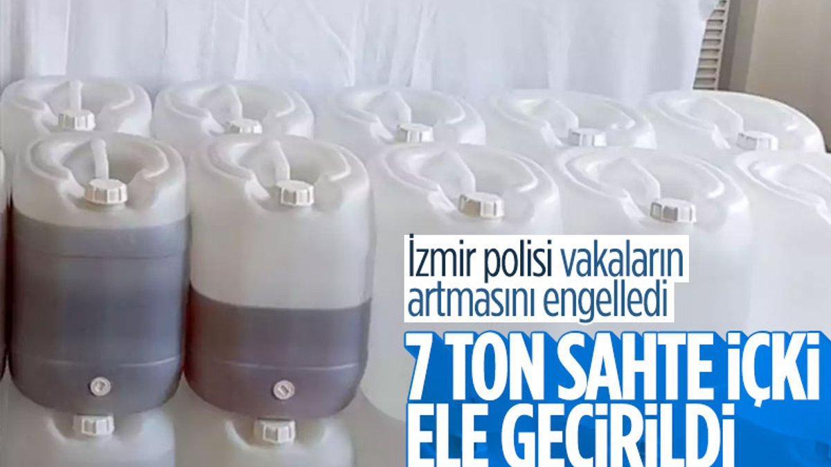 İzmir polisi, 7 ton sahte içki ele geçirdi