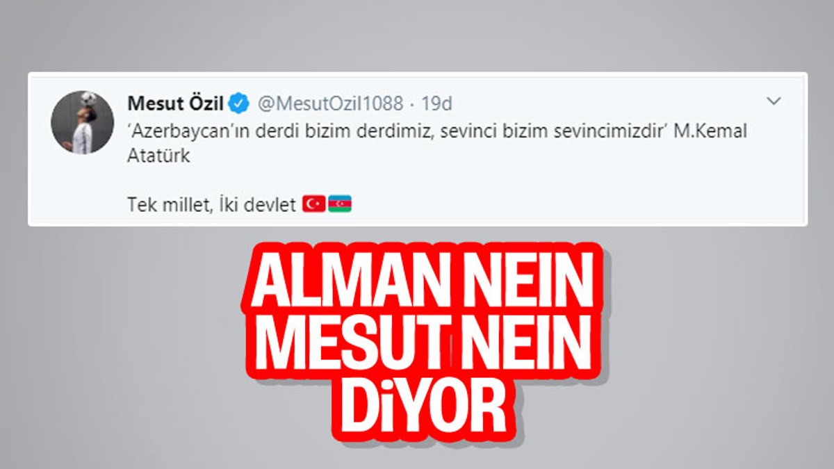 Mesut Özil'den Azerbaycan'a destek paylaşımı