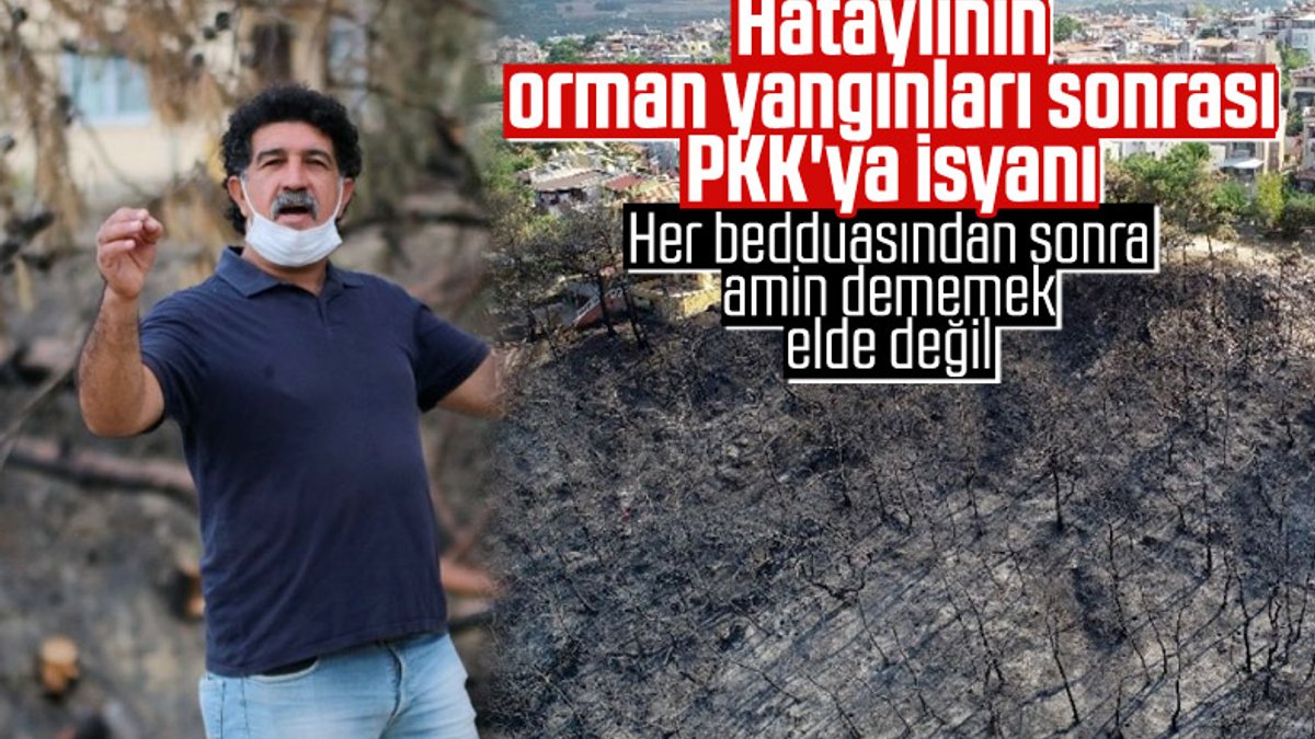 Hatay'da yangın mağdurları, PKK'ya lanet okudu