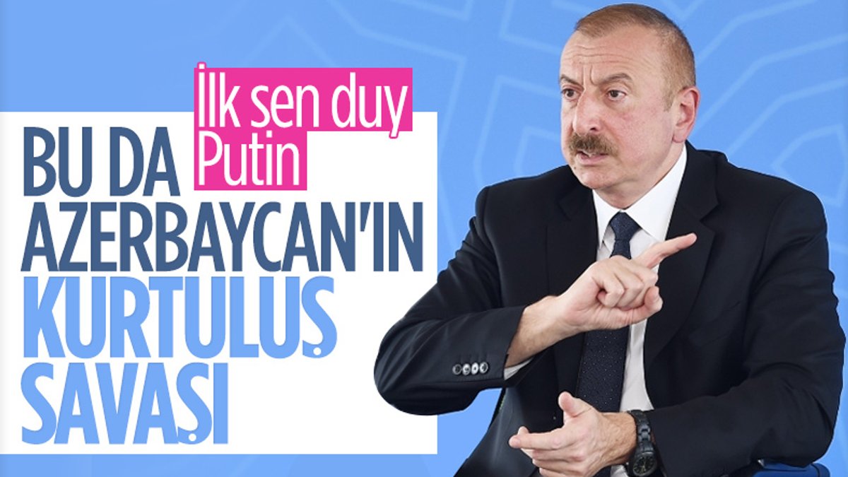 Aliyev, Rus medyasına Dağlık Karabağ'daki savaşı değerlendirdi