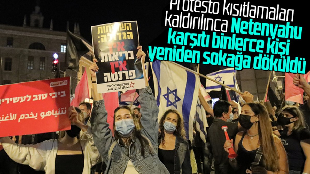 İsrail'de Netenyahu karşıtı gösteriler düzenlendi