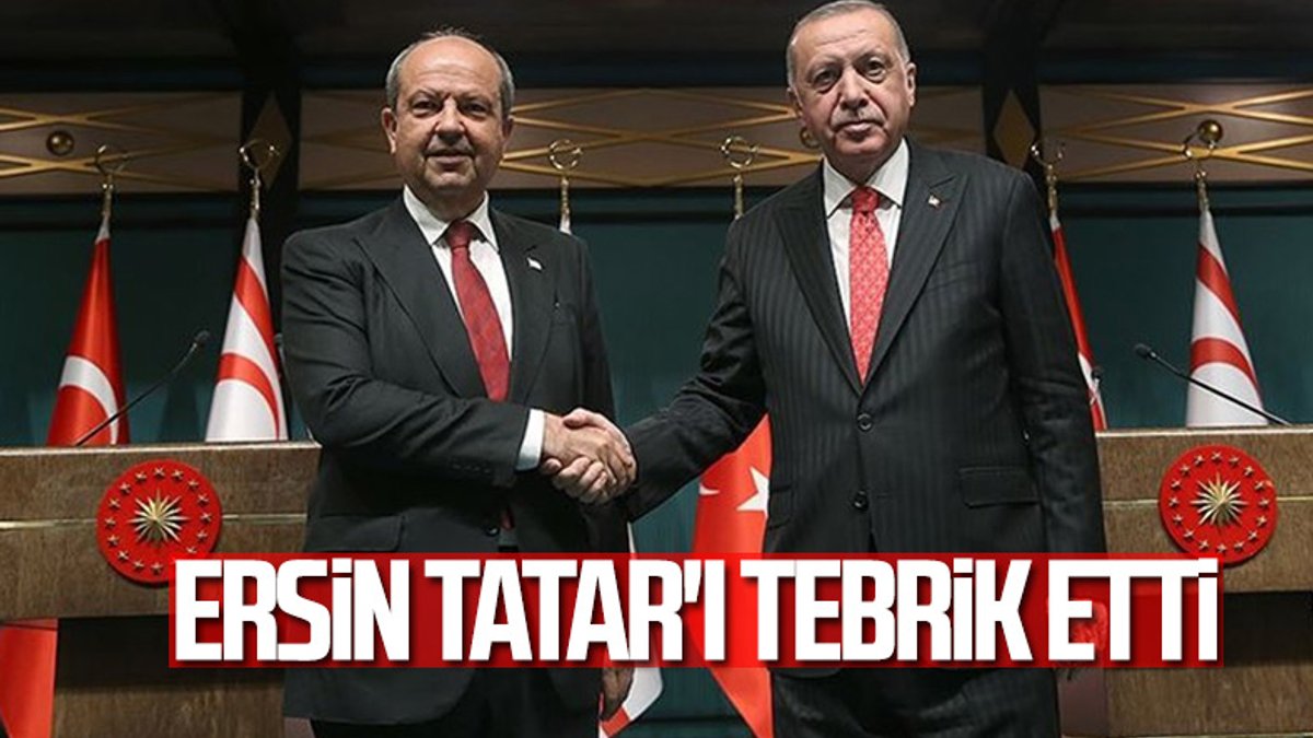 Cumhurbaşkanı Erdoğan, Ersin Tatar'ı tebrik etti