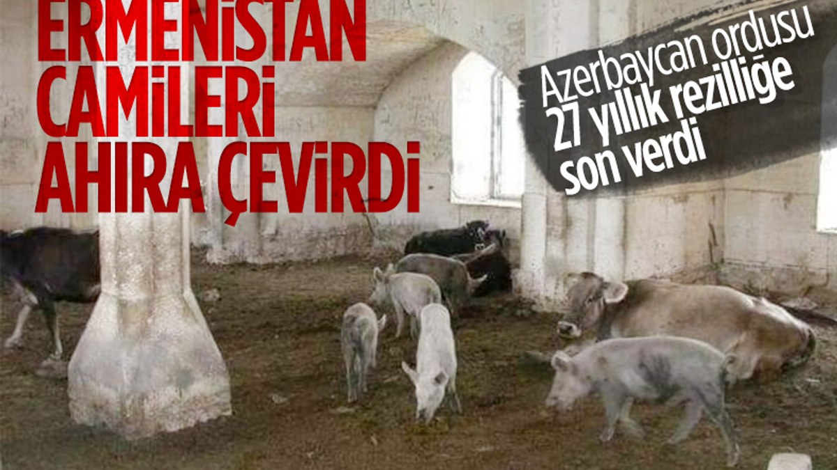Ermeniler Zengilan'da camiyi domuz ahırına çevirdi