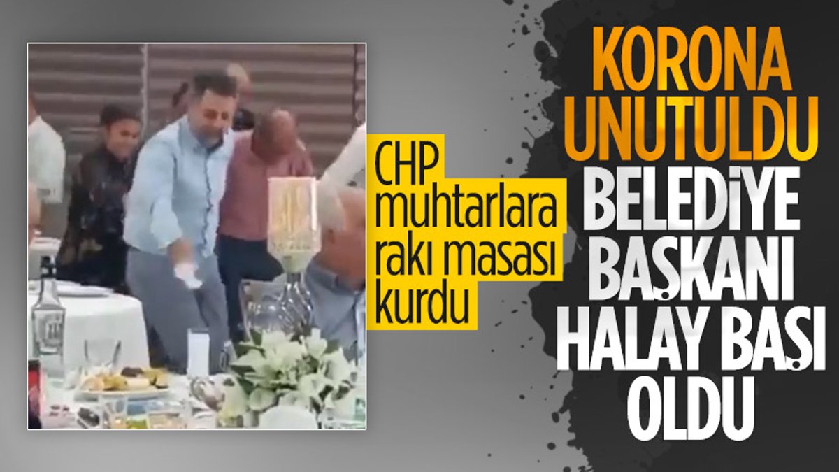 CHP'li Belediye Başkanı Serdar Sandal halay başı oldu