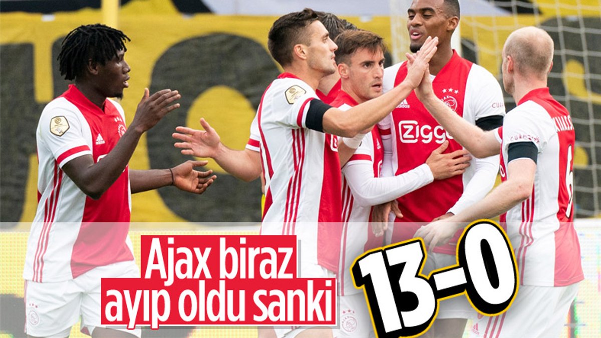 Ajax'tan VVV-Venlo karşısında 13 gollük resital