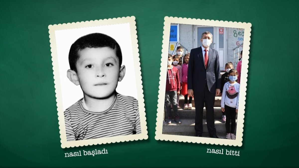 Milli Eğitim Bakanı Ziya Selçuk, ilkokul fotoğrafını paylaştı