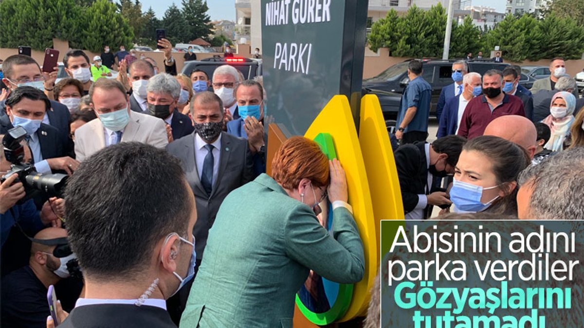 Meral Akşener, İzmir'de abisinin ismi verilen parkın açılışında ağladı