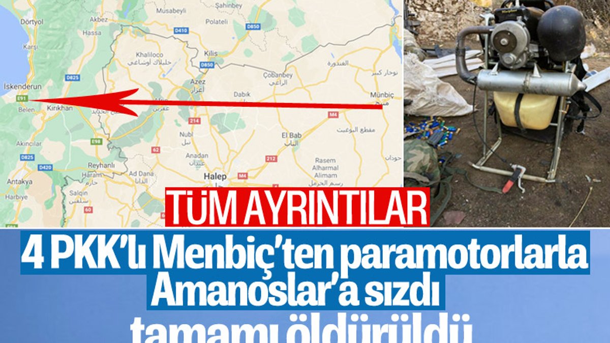 PKK'lı teröristler, Hatay'a paramotorlarla sızdı