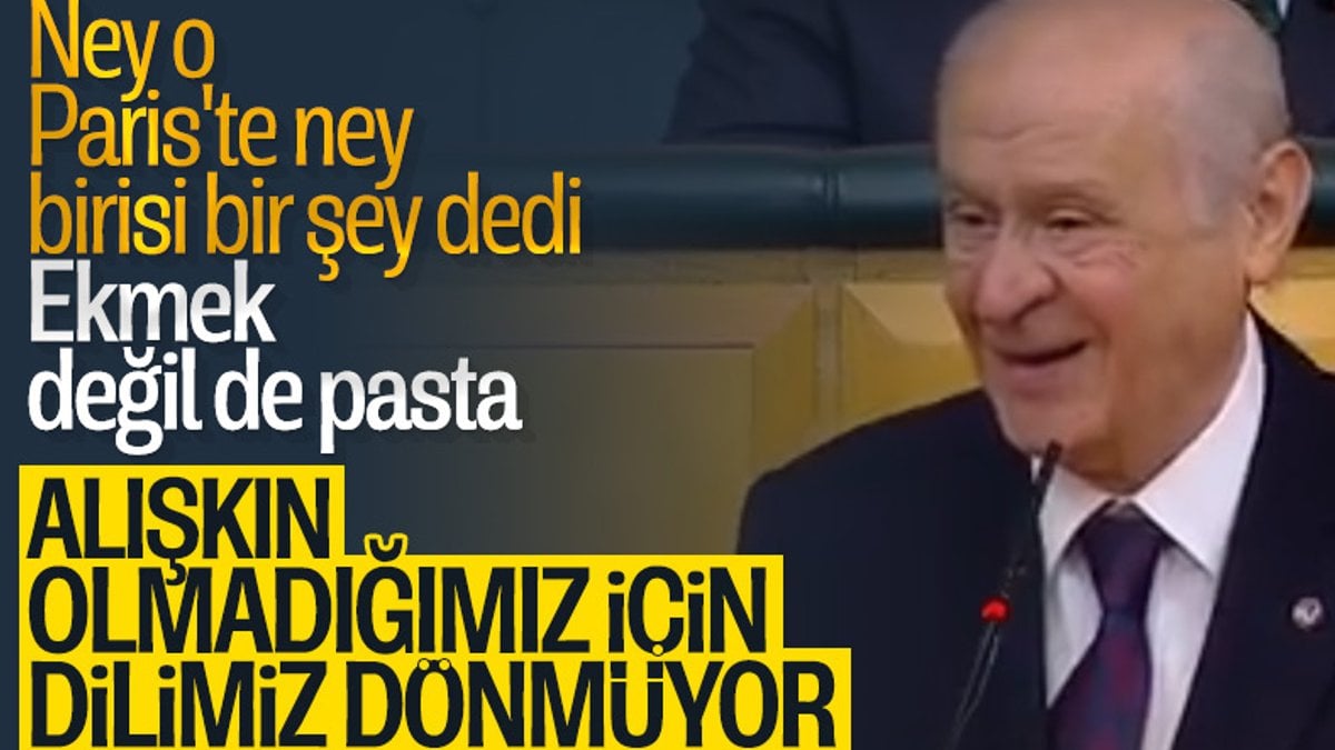 MHP Lideri Devlet Bahçeli, pasta ile ilgili sözleri unuttu