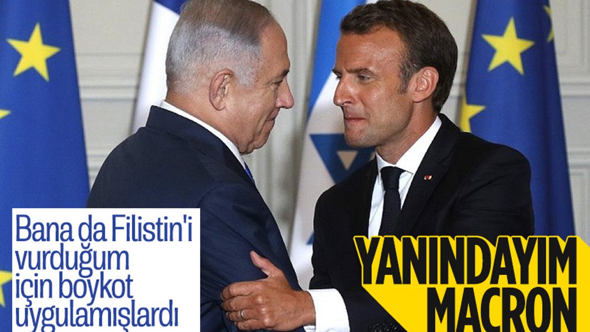İsrail'den boykot kararları sonrası Macron'a destek