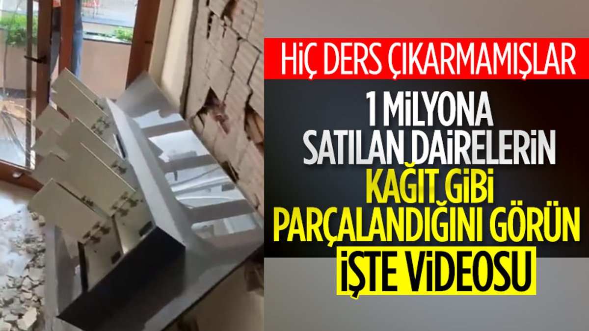İzmir'de milyonluk dairelerin satıldığı rezidansta büyük hasar