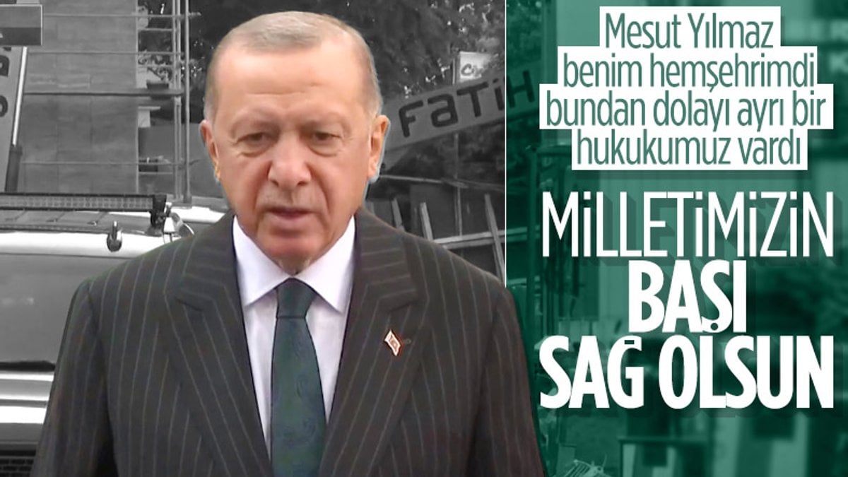 Cumhurbaşkanı Erdoğan'dan Mesut Yılmaz için taziye mesajı