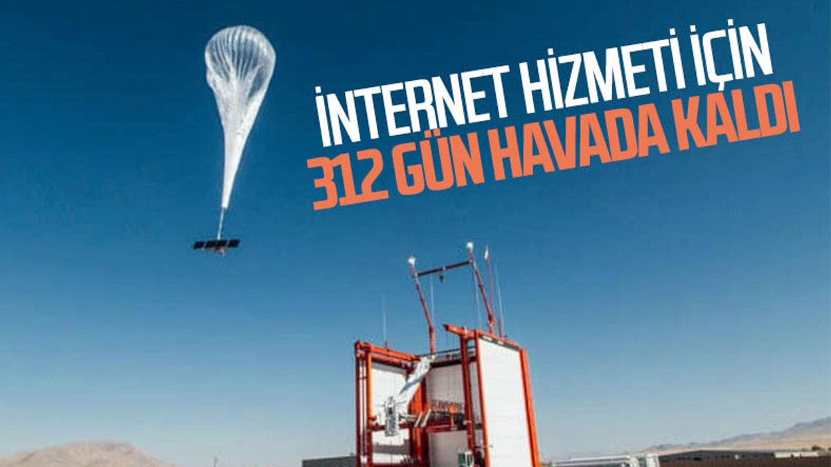 Google'ın internet balonu, 312 gün havada kalarak rekor kırdı