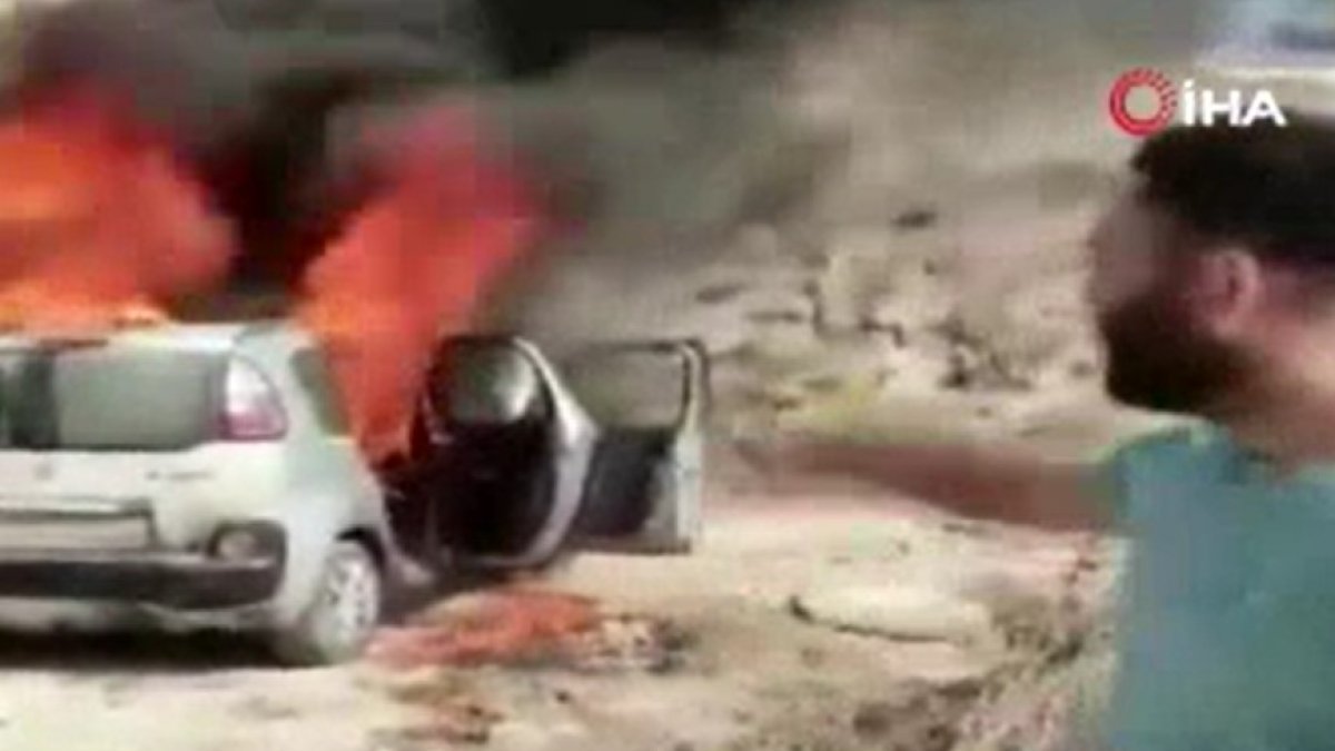 Filistinli tepki için Fransız malı aracını yaktı
