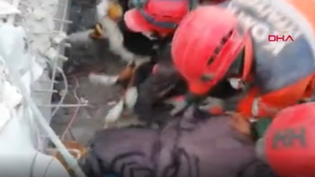 İzmir'de enkaz altındaki köpek 65 saat sonra kurtarıldı