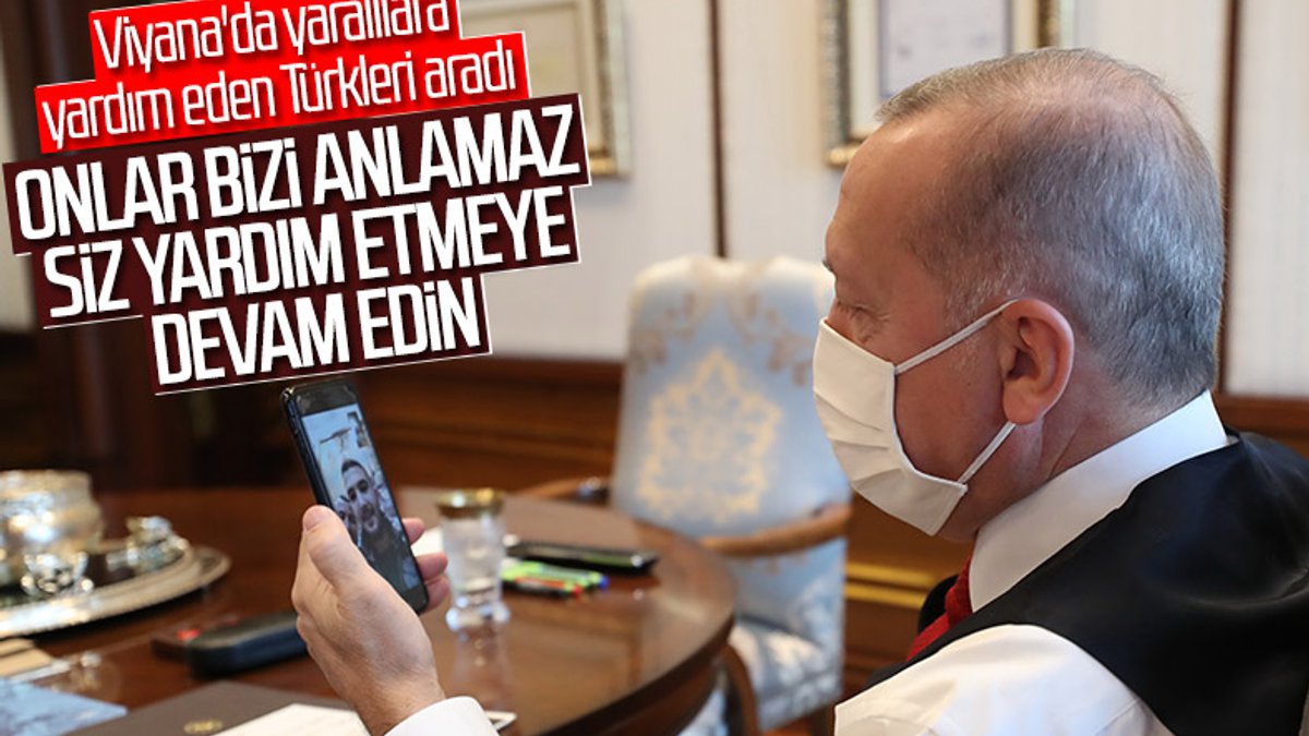 Cumhurbaşkanı Erdoğan, Avusturya'daki saldırıda yaralanan Türk vatandaşlarıyla görüştü