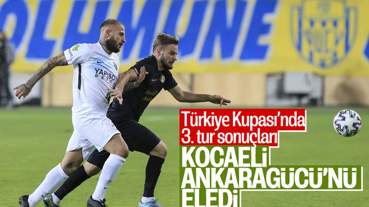 Kocaelispor Türkiye Kupası'nda Ankaragücü'nü eledi