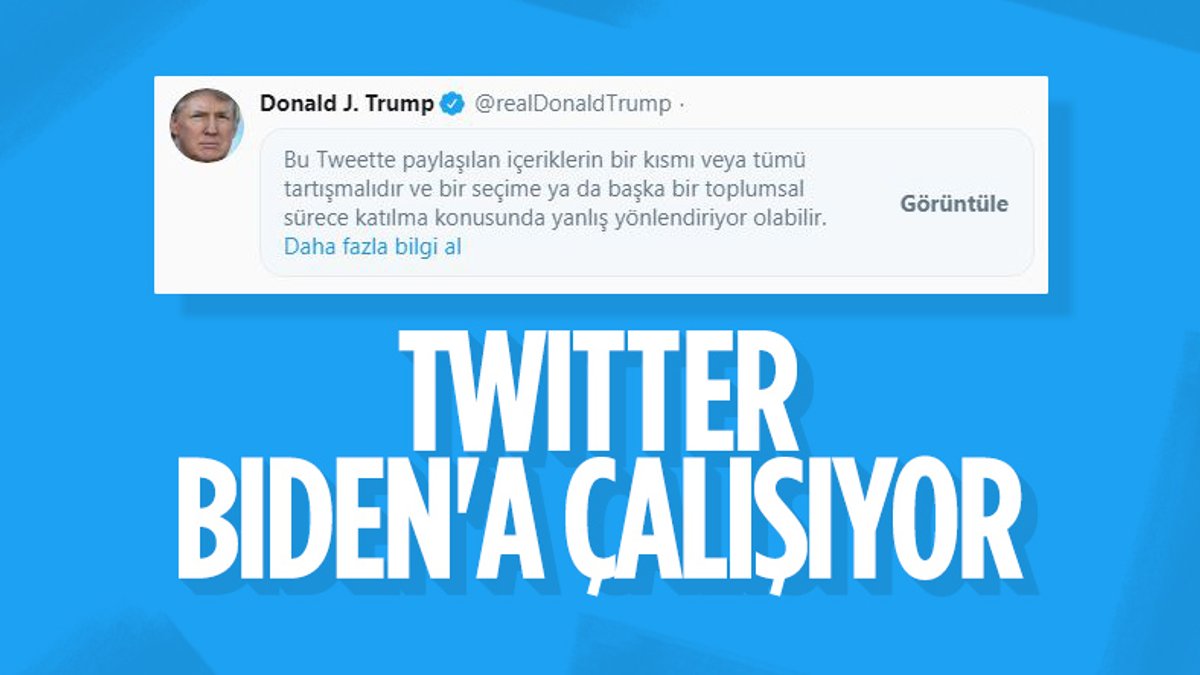Donald Trump'ın paylaşımına Twitter kısıtlama getirdi