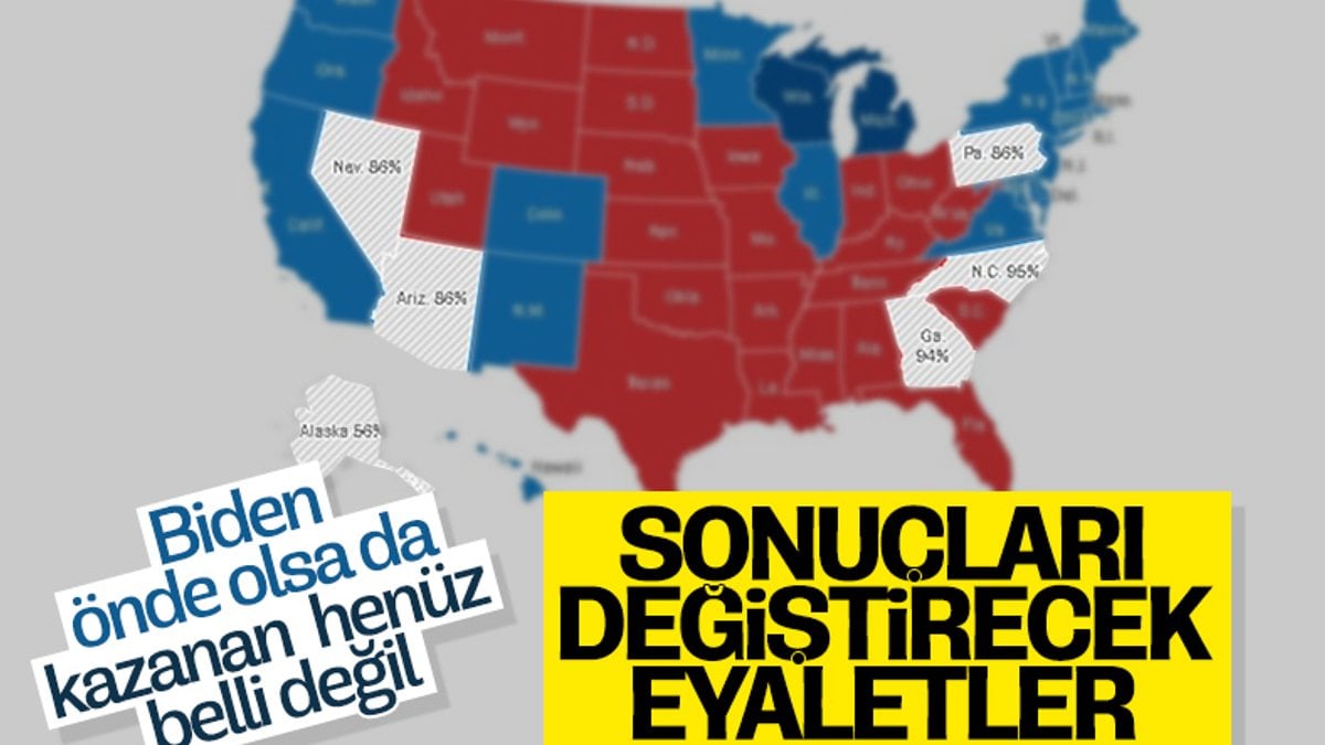 ABD'de başkanlık seçimi sonuçlarını değiştirebilecek eyaletler