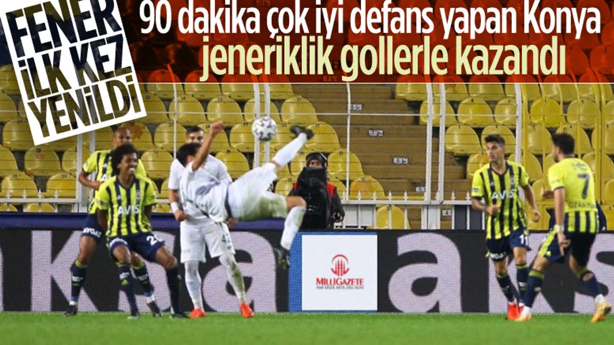 Konyaspor'a yenilen Fenerbahçe ilk mağlubiyetini aldı