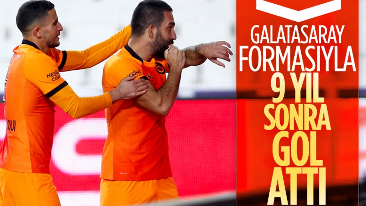 Arda Turan 9 yıl sonra Galatasaray formasıyla gol attı
