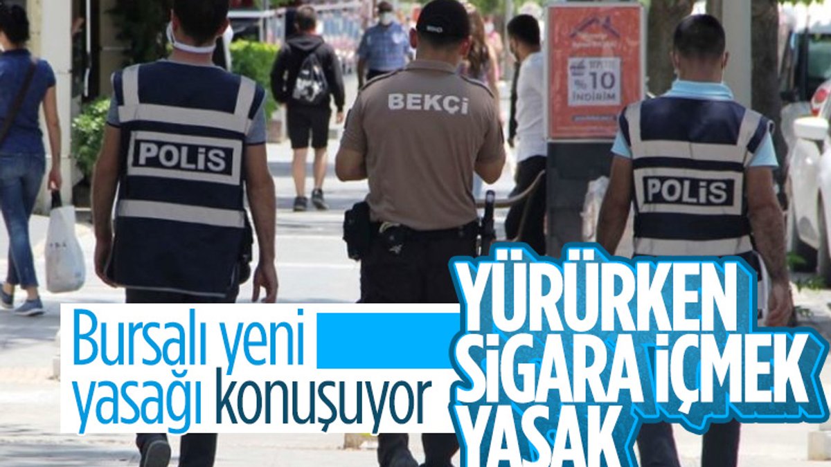 Bursa’da yürürken maskeyi indirip sigara içmek yasaklandı