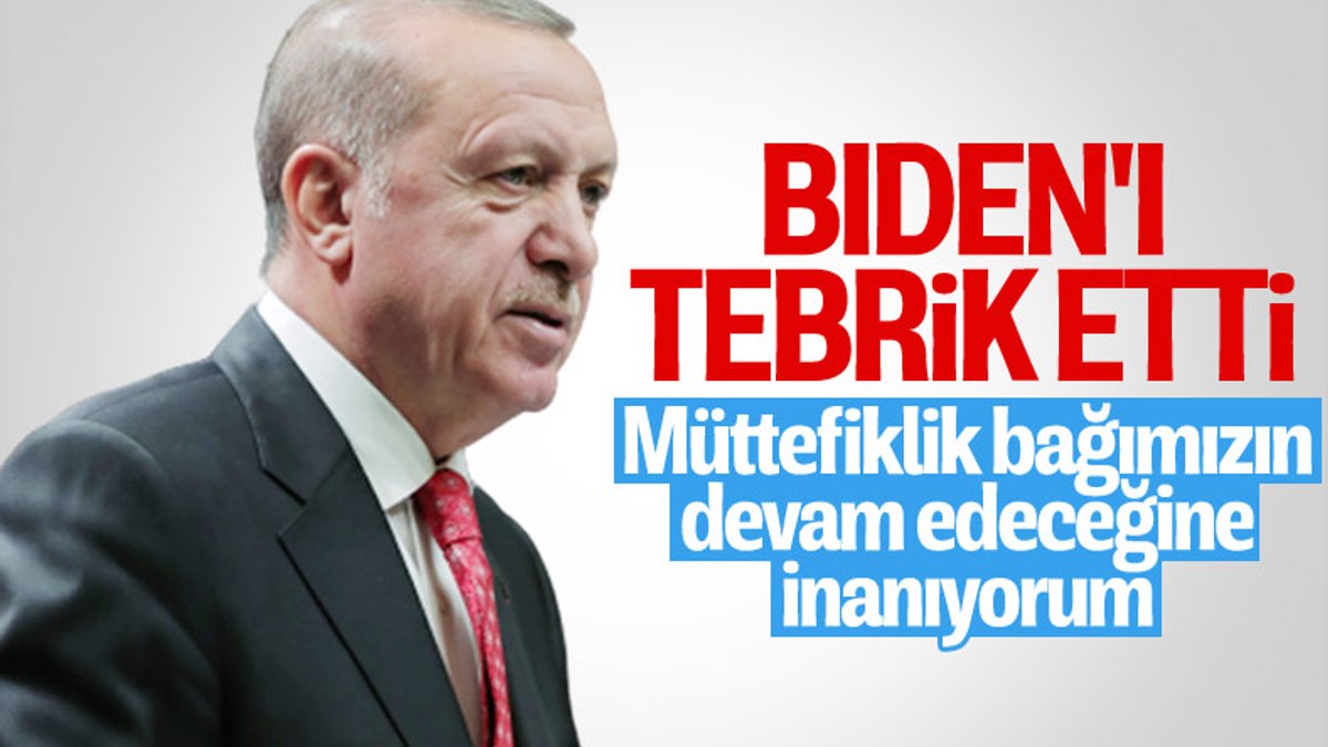 Cumhurbaşkanı Erdoğan'dan Joe Biden'a tebrik mesajı