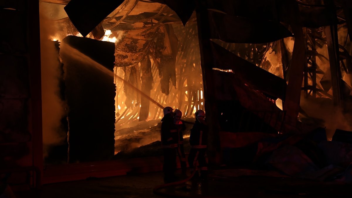 Ankara'da sunta deposunda yangın