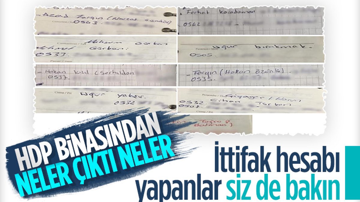 Diyarbakır'da HDP binasında bulunan ajandadan teröristlerin bilgileri çıktı