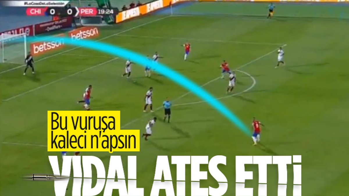 Arturo Vidal, Peru'ya muazzam bir gol attı