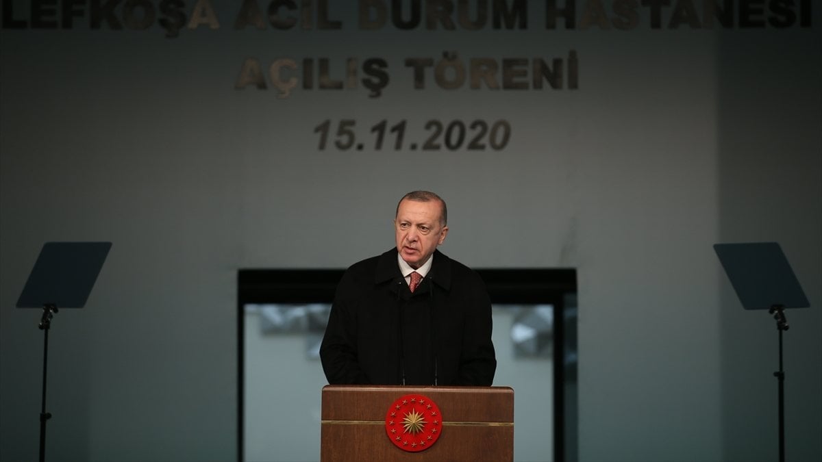 Cumhurbaşkanı Erdoğan, Lefkoşa Acil Durum Hastanesi açılışında
