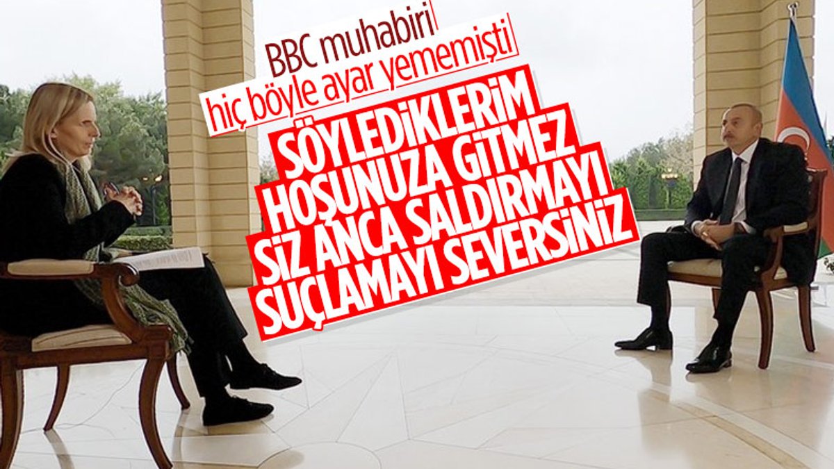 İlham Aliyev'den BBC muhabirine ayar: Siz sadece suçlamayı ve saldırmayı seversiniz