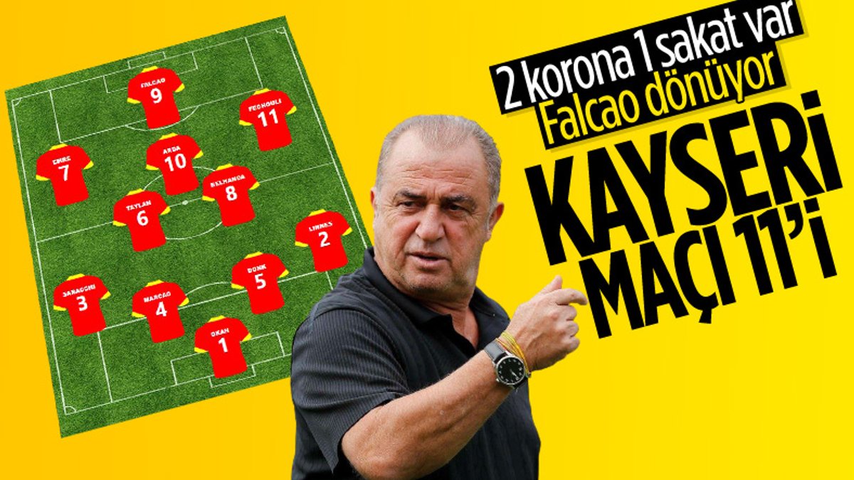 Fatih Terim'in Kayserispor maçındaki kadro tercihi