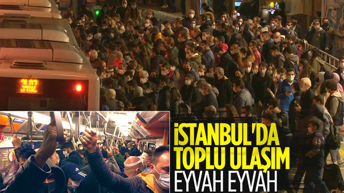 İstanbul'da toplu ulaşımda korkutan kalabalık