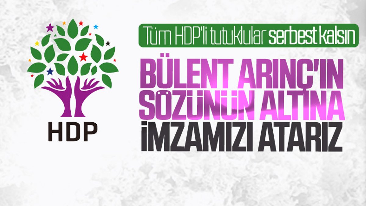 HDP'den Arınç'ın Demirtaş sözlerine destek