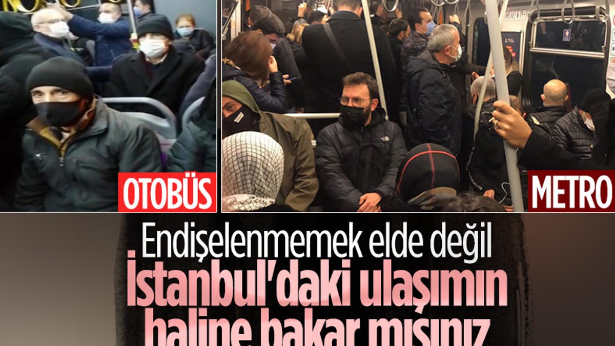 İstanbul'da ulaşım araçlarında yoğunluk yaşanıyor