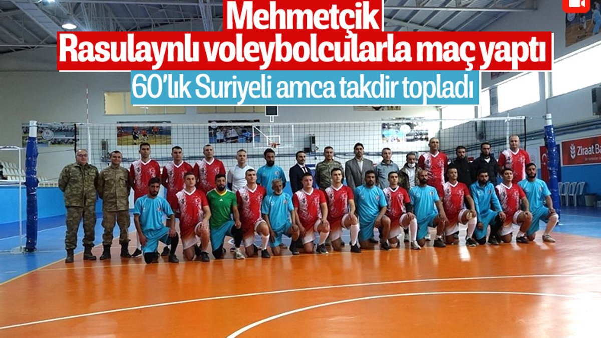 Mehmetçik, Barış Pınarı bölgesinde Rasulaynlı sporcularla voleybol maçı yaptı