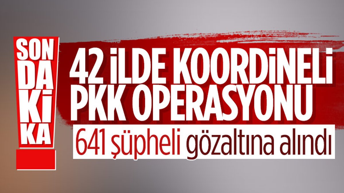 İçişleri Bakanlığı: PKK/KCK'ya yönelik operasyonda 641 kişi yakalandı
