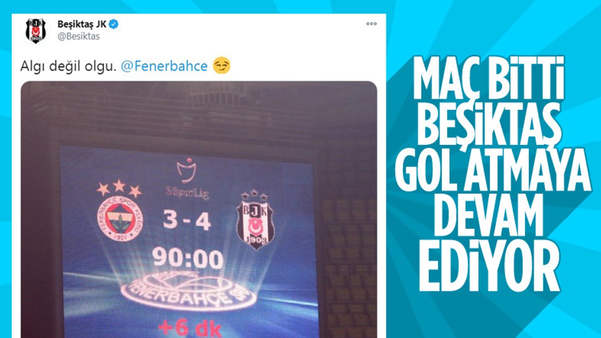Beşiktaş'tan Fenerbahçe'ye 'olgu' cevabı