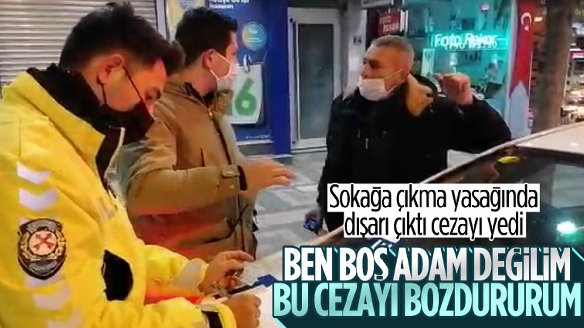 Bursa'da kısıtlamada ceza yiyen vatandaş polisi tehdit etti