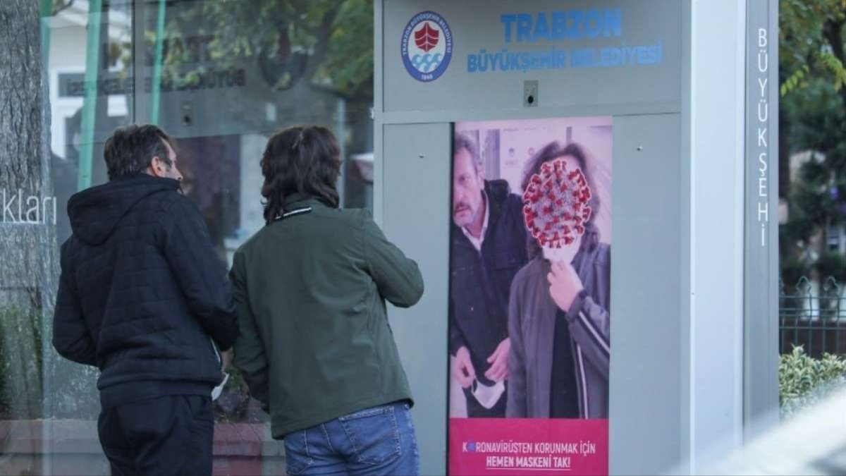 Trabzon'da yapay zeka ile maske takmayan vatandaşlar böyle uyarılıyor