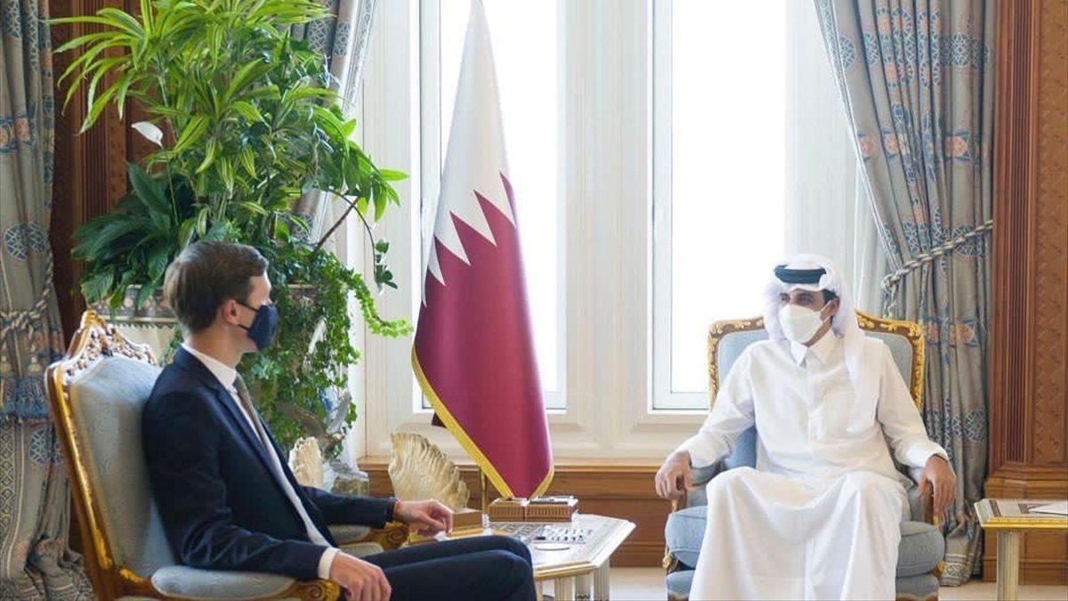 Katar Emiri Al Sani, Jared Kushner'i kabul etti