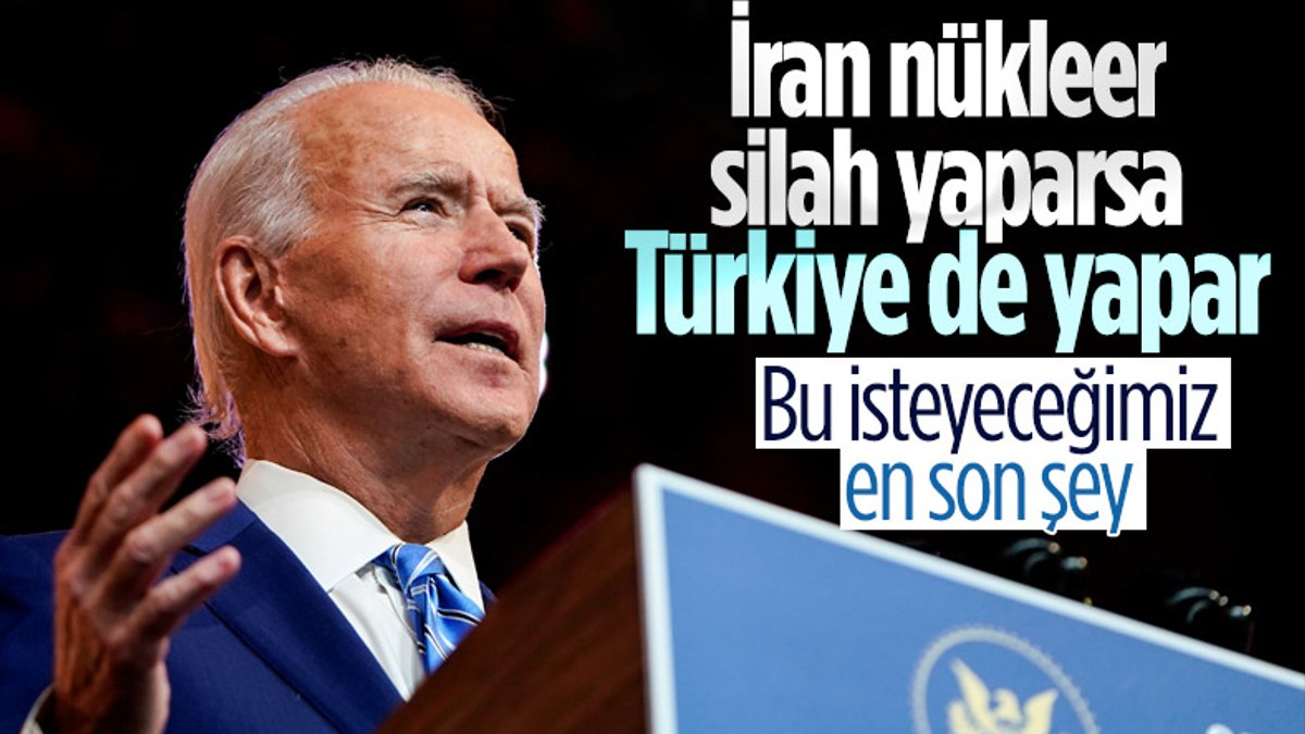 Biden: İran nükleer silah yaparsa Türkiye de yapmak ister