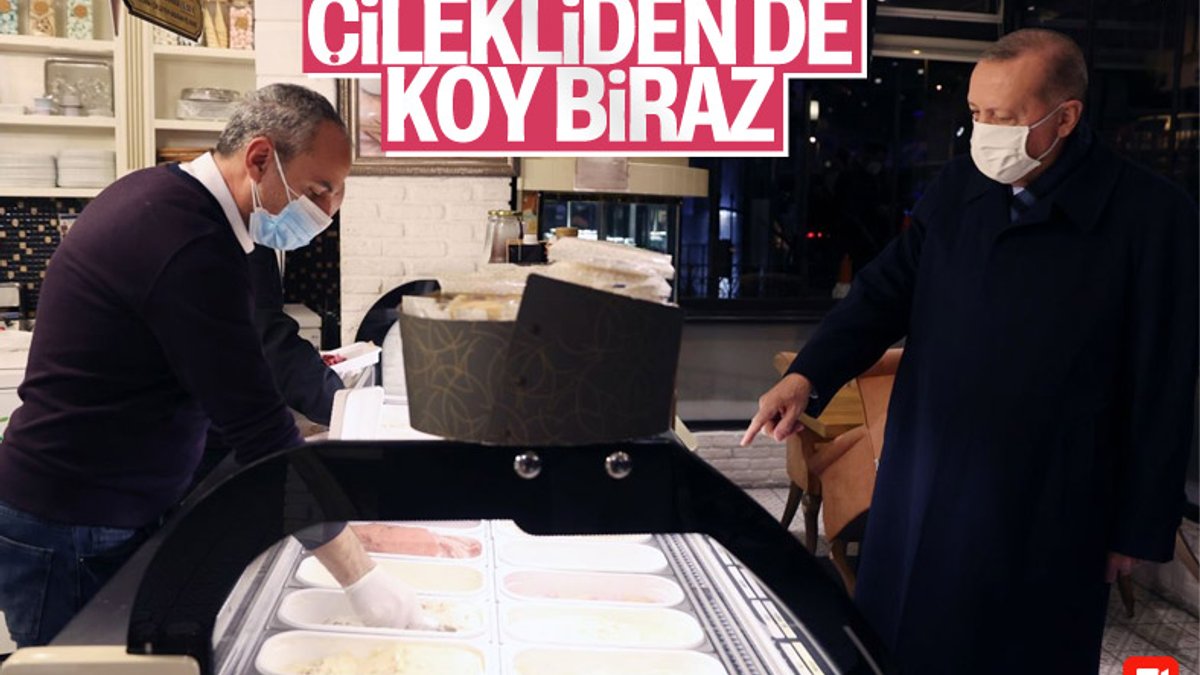 Cumhurbaşkanı Erdoğan İstanbul'da pastaneye uğradı