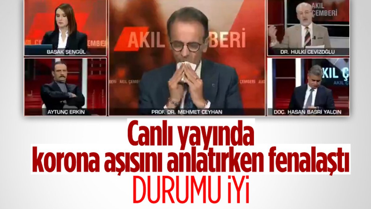 Prof. Dr. Mehmet Ceyhan, CNN Türk yayınında rahatsızlandı