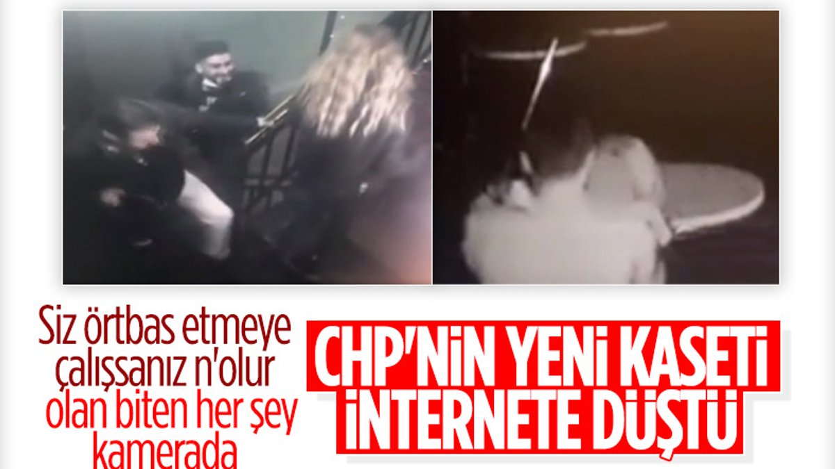 CHP ilçe yöneticisinin kadını taciz ettiği anlar