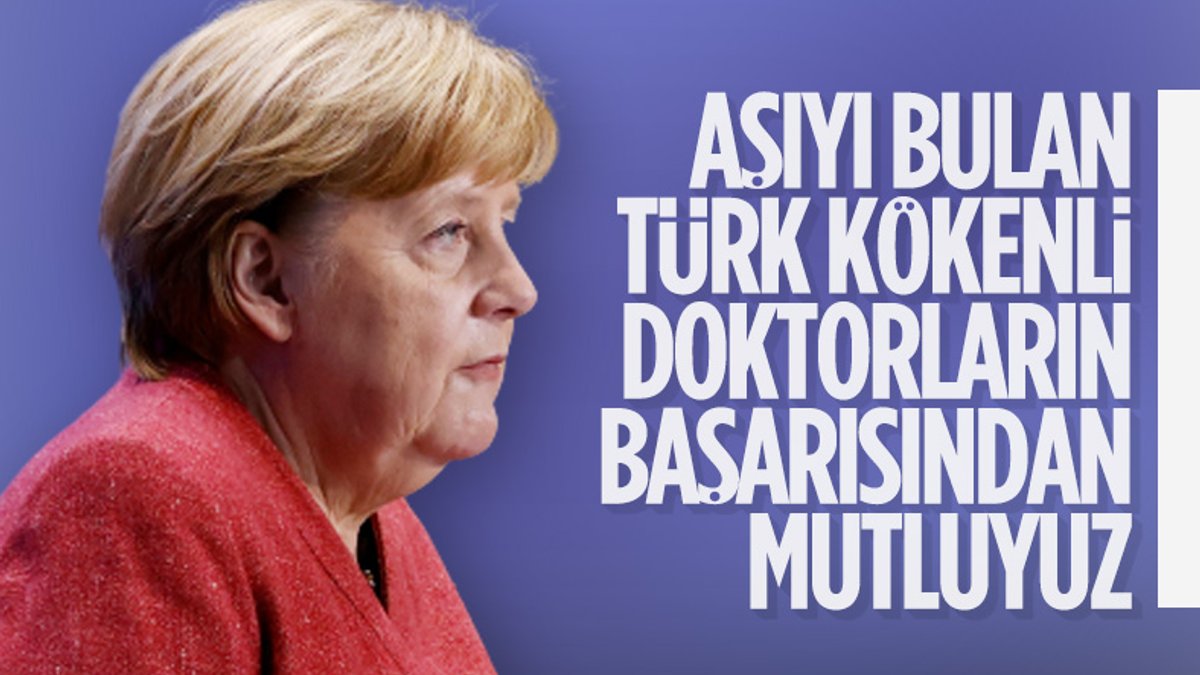 Merkel, koronavirüs aşısını geliştiren Türk doktorları övdü