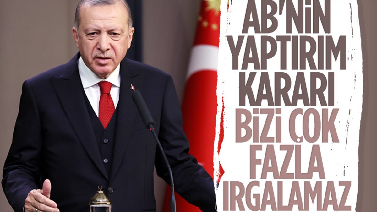 Cumhurbaşkanı Erdoğan: Herhangi bir yaptırım kararı Türkiye'yi çok fazla ırgalamaz