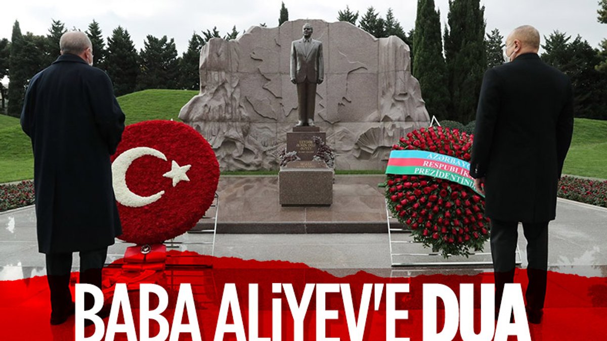 Cumhurbaşkanı Erdoğan'dan, Haydar Aliyev'in kabrine ziyaret