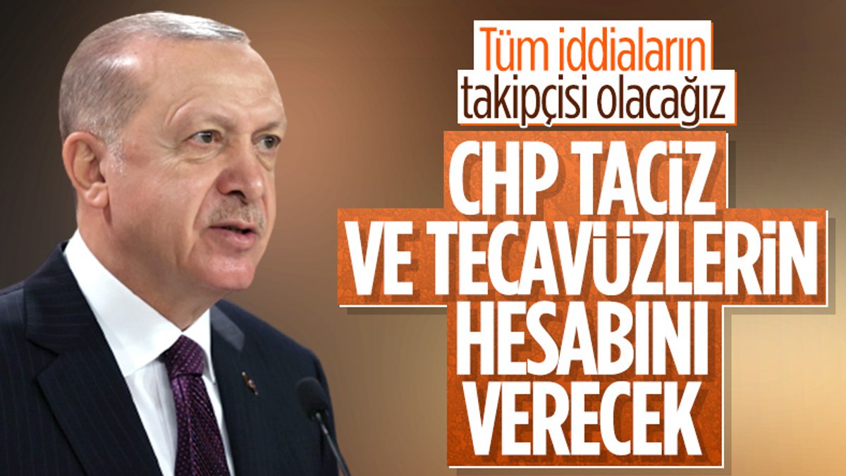 Cumhurbaşkanı Erdoğandan CHPye tecavüz sessizliği tepkisi